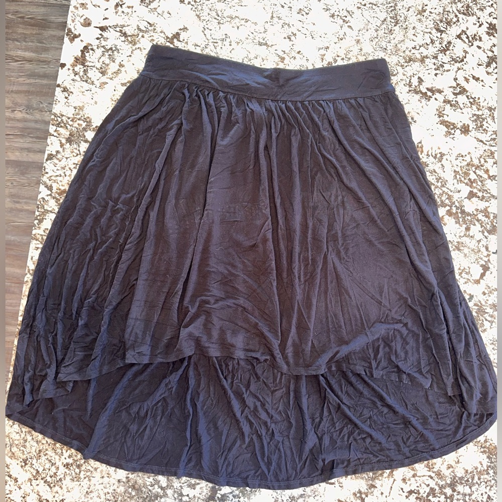 Lane Bryant Black High Low Skirt